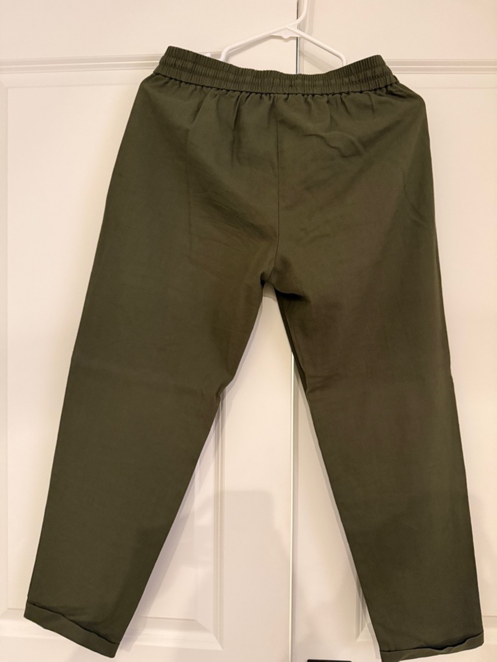 J. Crew Olive Green Drawstring Linen Joggers - Picture 3 of 3